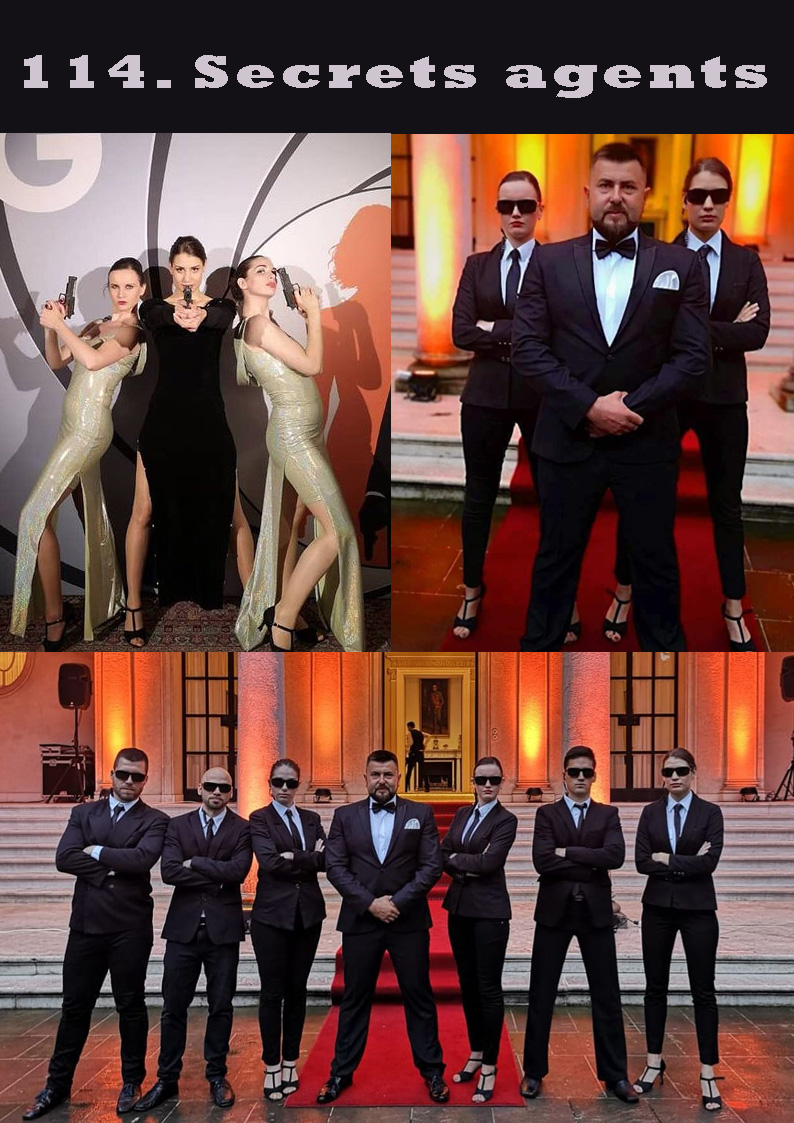 Secret Agents, Kostim tajnog agenta, Security costumes, Agents costumes, Plesači, Ples, Plesni parovi, Plesni show, Plesni performans za evente