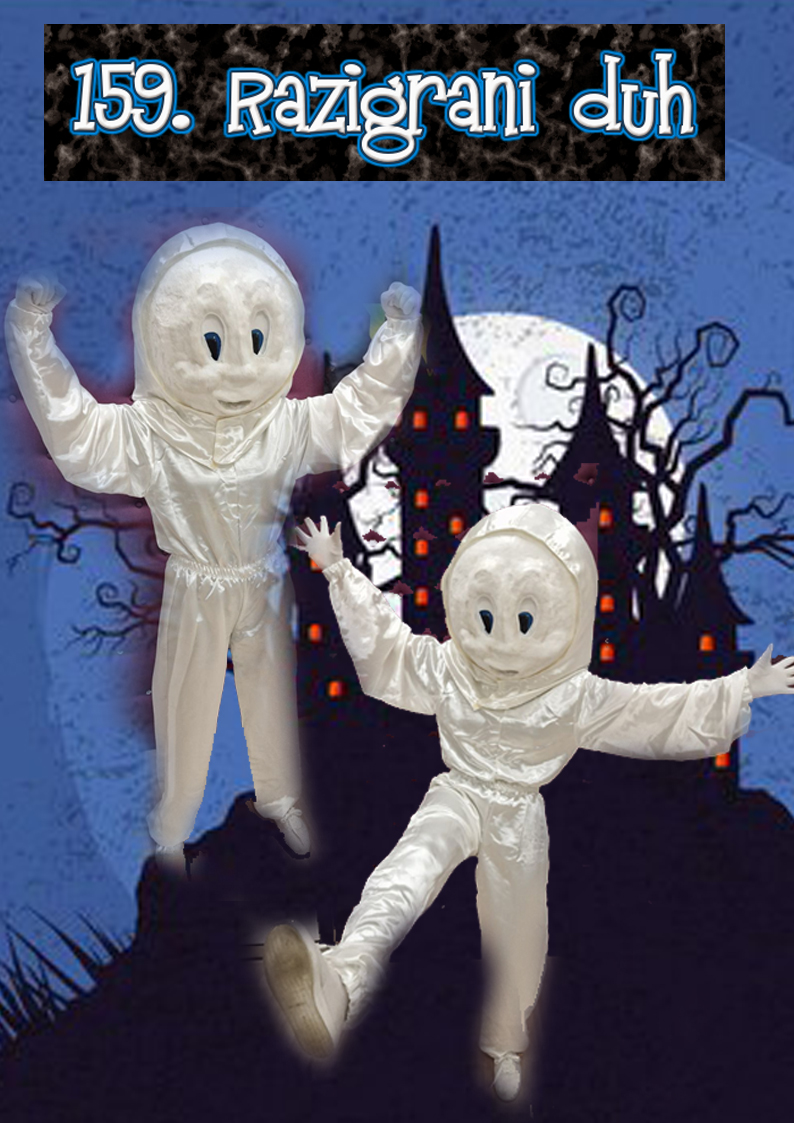 ghost costume, duh, kostim duha, animacija dece na rođendanima, beli duh, animator u kostimu duha, kostimi duhova, animacija za zurke, maskembal, party costumes