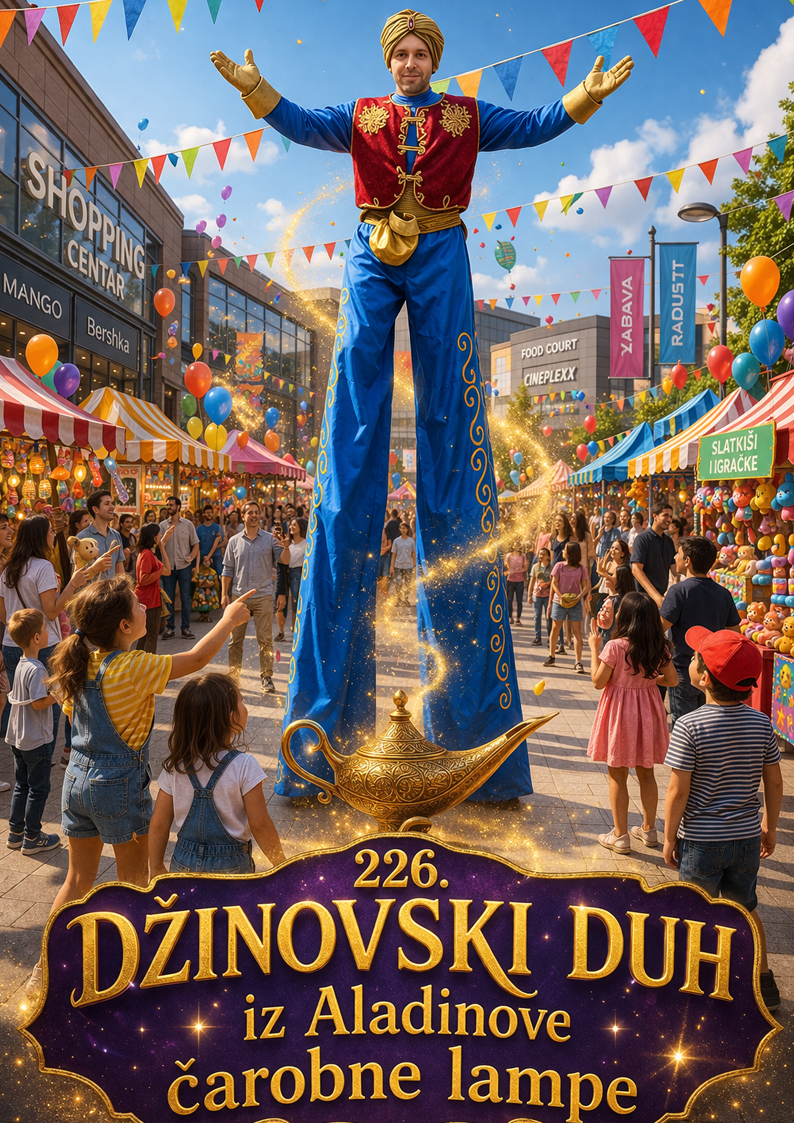 dzinovski duh iz lampe, genie iz lampe, genie from lamp, alladinov duh, giant genie, carobni duh, duh iz aladina