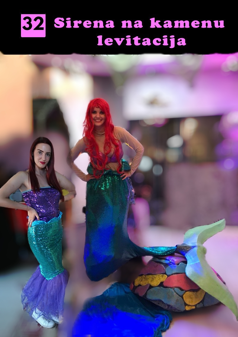 Mala sirena Ariel ulepšaće vašu proslavu i doneti morske čarolije, Mala sirena, Ariel, Sirena Ariel, Levitacija Mala Sirena, levitacije, animatori za decu, nastupi na festivalima firmi