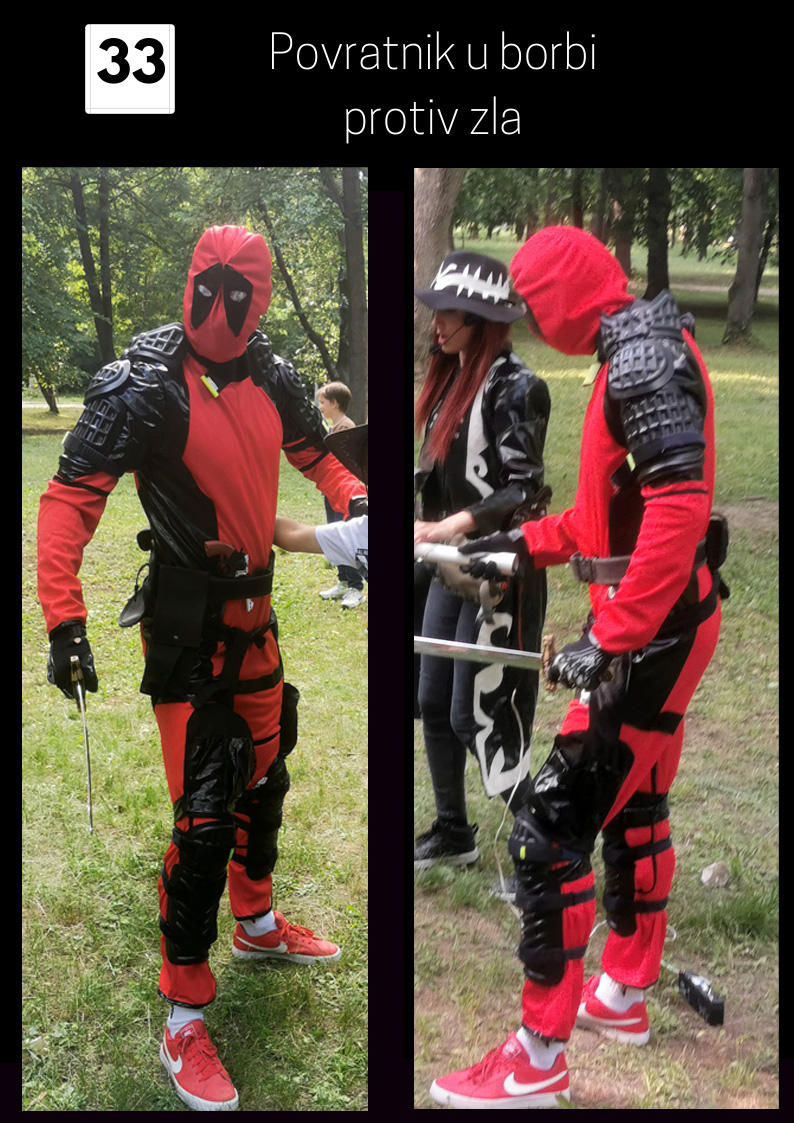 Dedpul neobičnin superheroj za neobične i nezaboravne žurke, Dedpul, Heroji, Junaci, Deadpool, Dedpul i Vulverin, deadpool and wolverine, maskote za rođendane, najbolja animacija Beograd