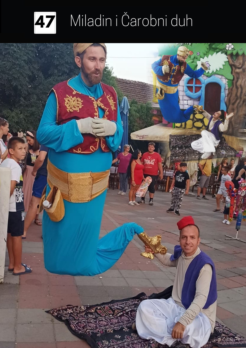 duh iz lampe levitacija, duh iz carobne lampe, duh i aladin, genie and aladdin, carobna lampa, predstava aladin