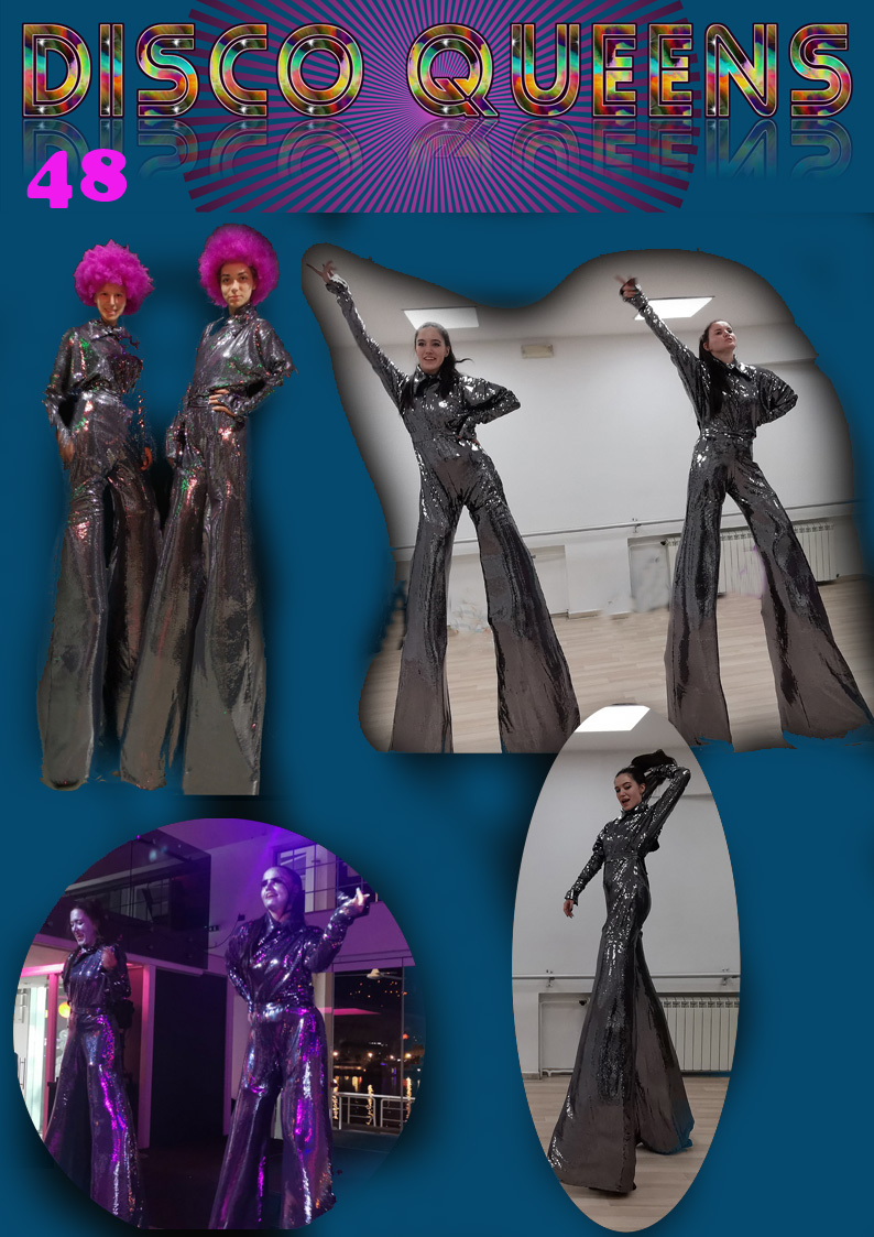 Disko kraljice, Disco queen, devojke na štulama, abba disko, disko kostimi, disco costyme