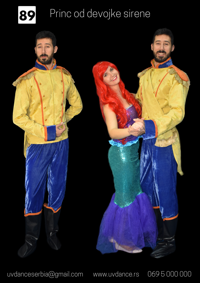 Mala Sirena, Princ od male sirene, The Little Mermaid Prince, Princ Erik, Princ Eric, kostim Ariel, Mala sirena za rodjendane