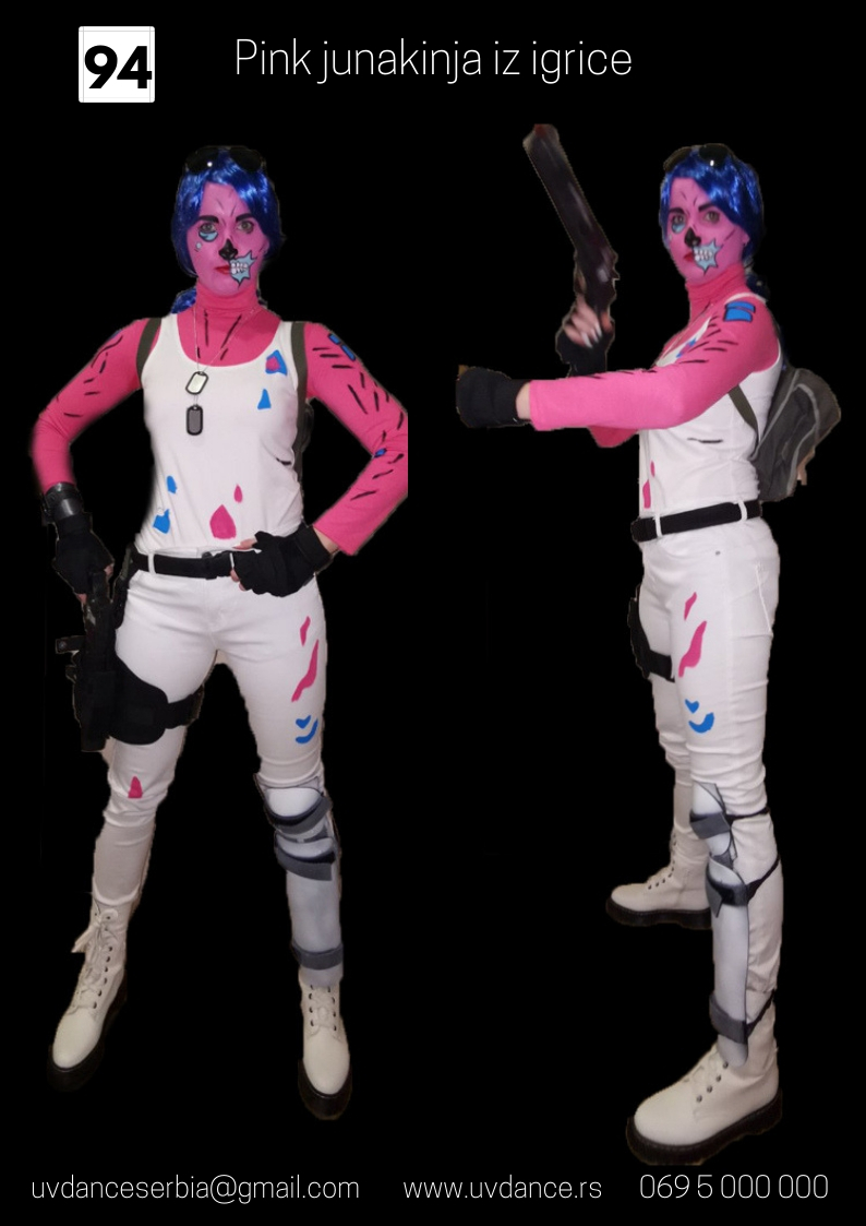Pink Ghoul Trooper, Pink Fortnite, Pink Kostimi Fortnite, Fortnite animatori za decije rodjendane, Ghoul Trooper kostim, deciji rodjendan