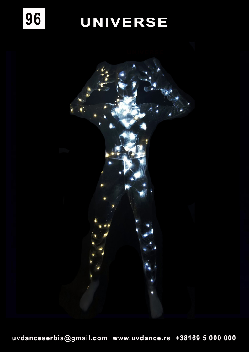 Universe, Univerzum kostim, Svetleci kostimi, svetleci plesni show, plesaci za evente, zvezdani kostim, nastup na eventima, uv show